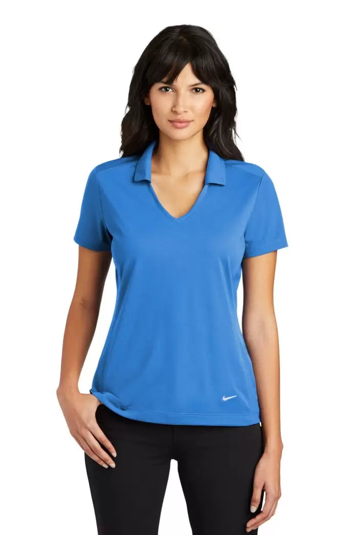 NIKE Women's Dri-FIT VERTICAL MESH POLO. (embroidered logo inc.) 637165