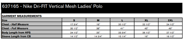 NIKE Women's Dri-FIT VERTICAL MESH POLO. (embroidered logo inc.) 637165