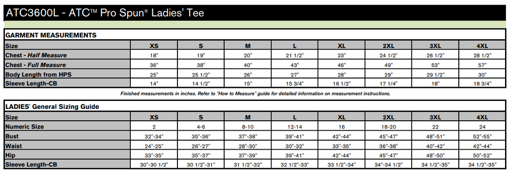 ATC PRO SPUN LADIES' TEE