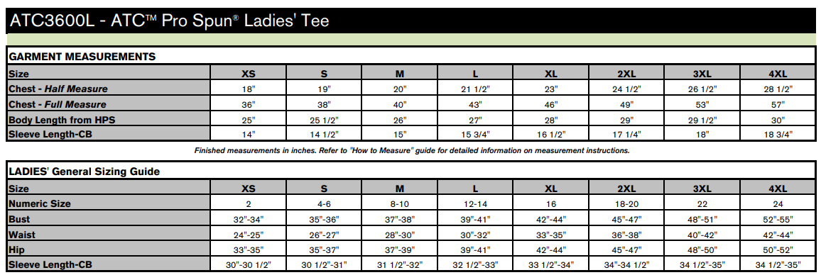 ATC PRO SPUN LADIES' TEE