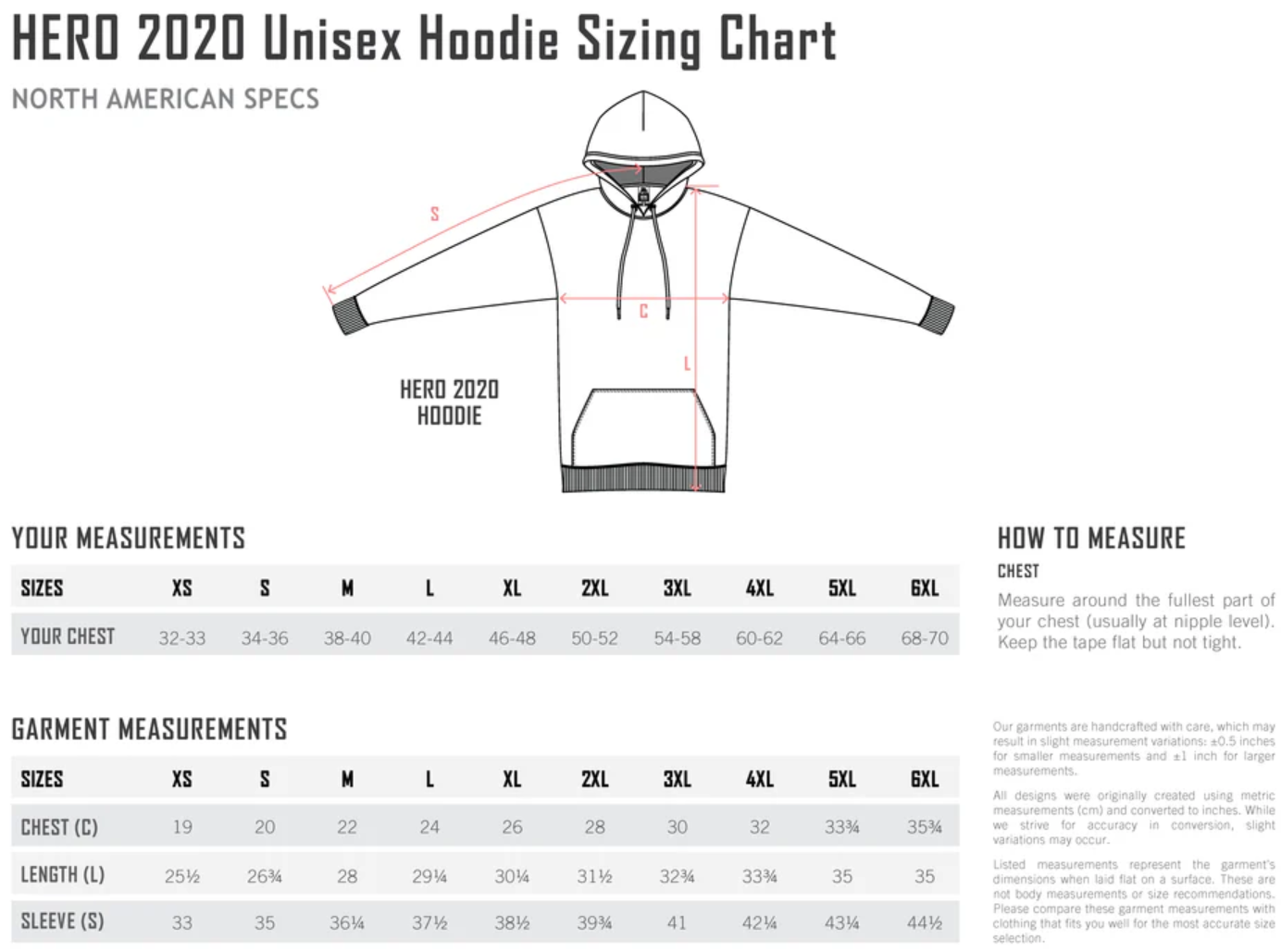 HERO - Unisex Hoodie (Embroidered or DTF logo inc.)